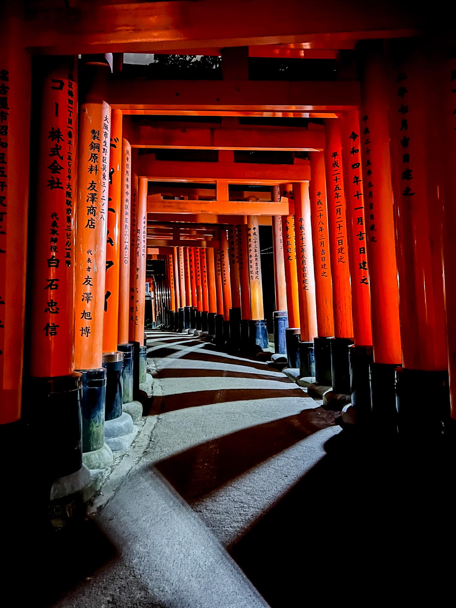 Tunnel of red torii gates